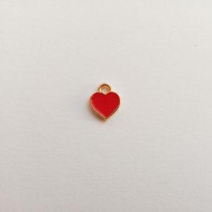 Extra függő charm fityegő pici piros szív