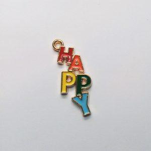 Extra függő színes happy charm fityegő