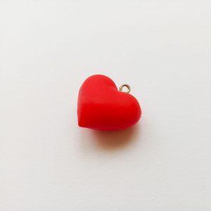 Extra függő charm fityegő nagy piros szív