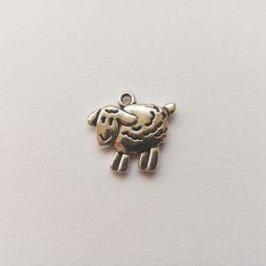 Fém függő charm fityegő ezüst színű állat bárány bari