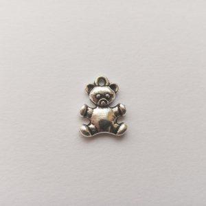 Fém függő charm fityegő ezüst színű állat maci medve