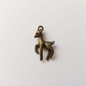 Fém függő charm fityegő bronz állat őz őzike