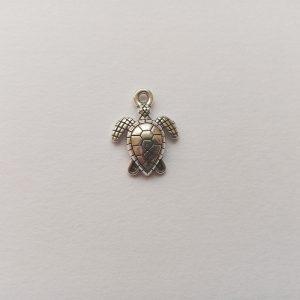 Fém függő charm fityegő ezüst színű állat teknősbéka