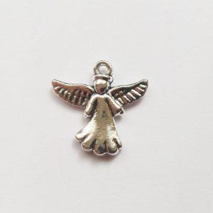 Fém függő ezüst angyal szárnyas charm fityegő