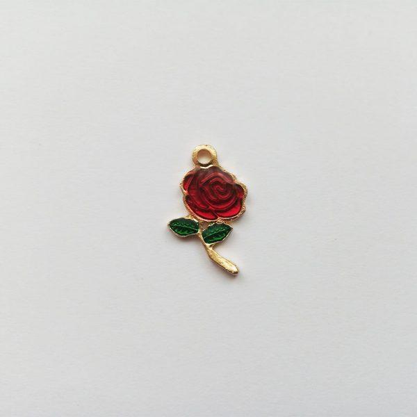 Extra függő charm fityegő növény virág piros vörös rózsa kis herceg