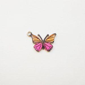 Extra függő állatok pillangó rózsaszín sárga charm