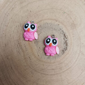 bagoly charm extra függő lila rózsaszín