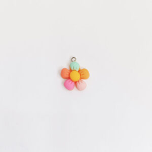 Virág százszorszép charm kulcstartó